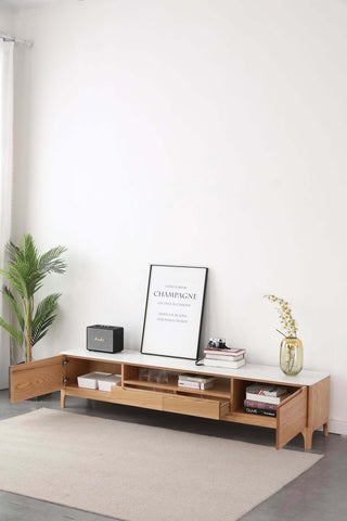 sleek design vito tv console oak ample storage