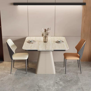 small extendable Dining table with chairs in a modern kitchen setting