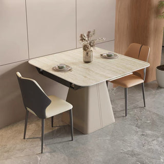 small extendable Dining table with chairs in a modern kitchen setting