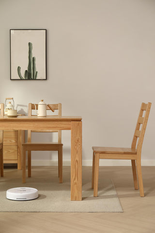 solid oak wood boca table with bold legs