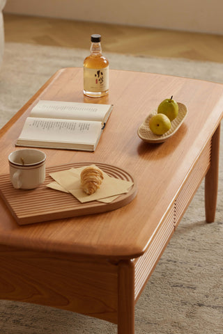 solid wood coffee table storage jana