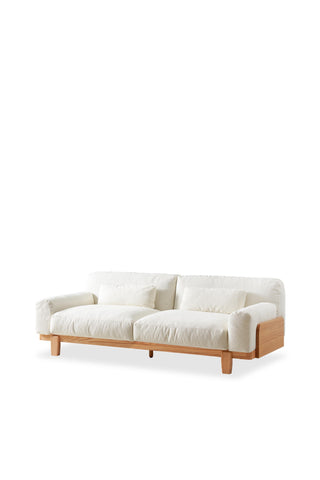 sophisticated sol two seater wood sofa