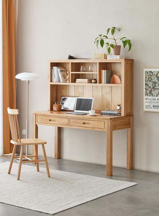 space efficient zamor study desk with shelves