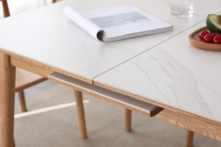 stylish carlo extendable wood dining table contemporary look