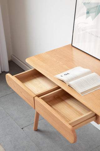 stylish roberto small desk for study rounded design