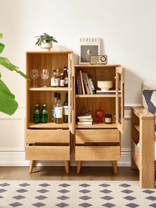 stylish salamanca oak side cabinet