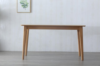 tola oak wood table solid construction rounded edges