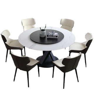 tomas lazy susan table black and white