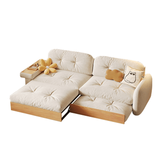 tuva two seater sofa bed with sturdy wooden base