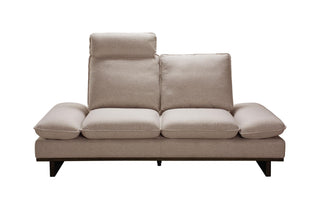 tylio creme fabric reclining sofa