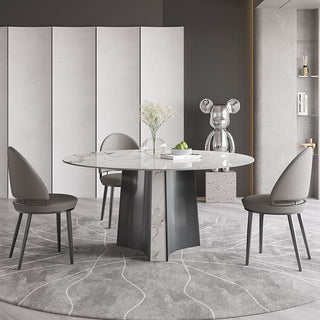 unique round stone dining table leah