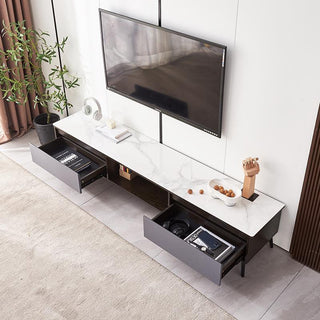 vantage tv console with sophisticated sintered stone