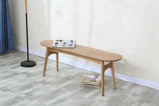 vasco dining bench solid oak rounded edges