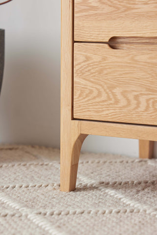 vasto oak chest of drawers rounded corners