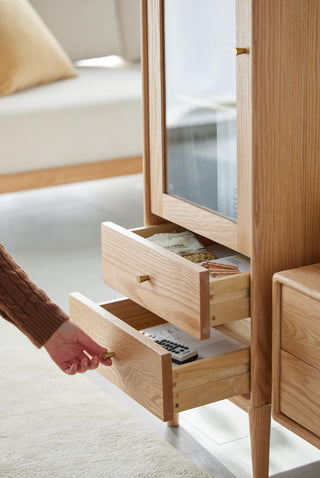 vercel wood cabinet ample storage