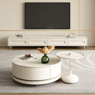 white coffee table with storage lumo