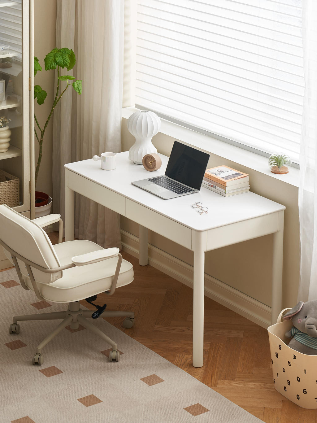 Cleo White Study Table - Singapore | COMFY