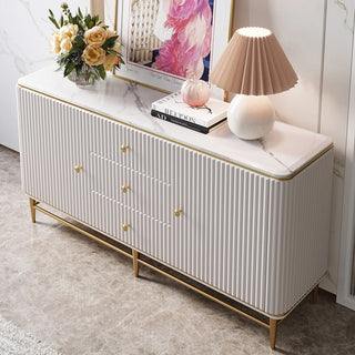 xavor white fluted sideboard elegant modern storage