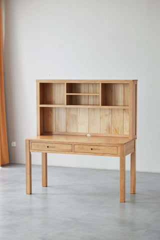 zamor study desk with shelves oak