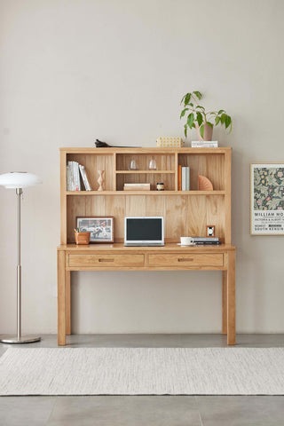 zamor study desk with shelves