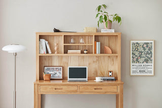 zamor study desk with storage shelves