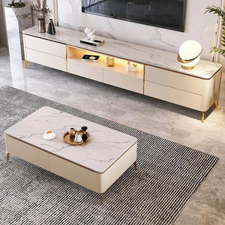 zenith rectangle coffee table stone top design