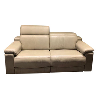 adjustable headrest recliner sofa in full leather