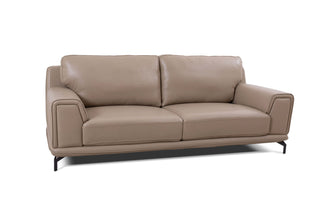 3 seater toby top grain leather sofa light brown