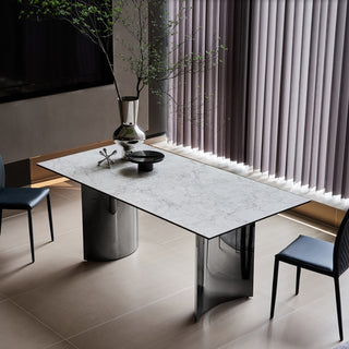 Cindy dining table white top sintered stone