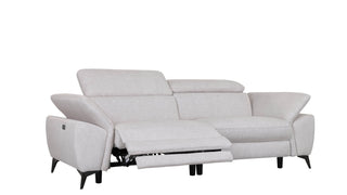 adjustable annie 3 seater leather sofa powered