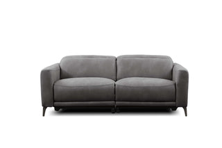 best grey tech fabric reclining sofa