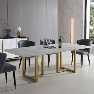 best selling white sintered stone dining table