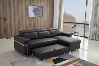 black leather l shaped sofa bed pullout