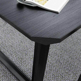 black solid wood dining table sides