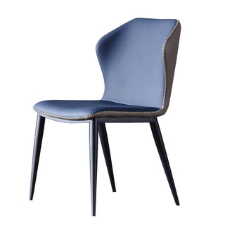 blue sand pu leather table chair
