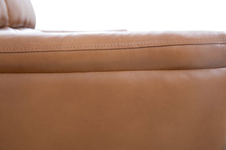 brown leather 3 seater vicky sofa