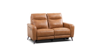 brown leather recliner sofa side view