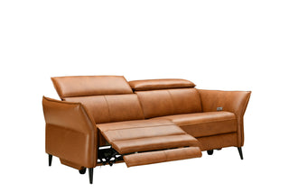 contemporary brown leather recliner sofa with usb