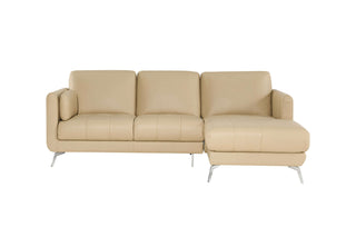 cream l shape leather sofa