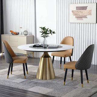 dual tone brown dining chair dining set