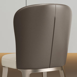 dual tone dining chair back view stitching