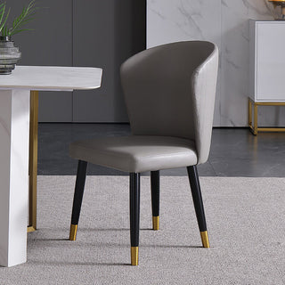 gold tip grey dining chair