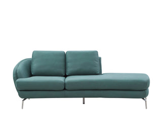 green velvet sofa with chaise