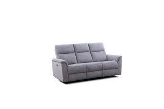 grey 3 seater recliner sofa usb charging