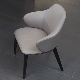 grey beige dual tone dining chair top view