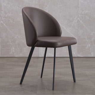 grey dining chair black carbon steel leg