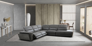 grey sectional electric recliner sofa left chaise
