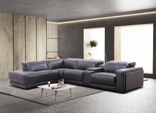 grey sectional electric recliner sofa with chaise