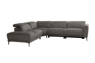 irene electric recliner sectional sofa leather