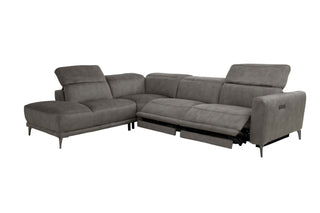 irene leather sectional recliner sofa